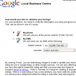 Google UK Local Listing – Post Card PIN Verification Method Missing